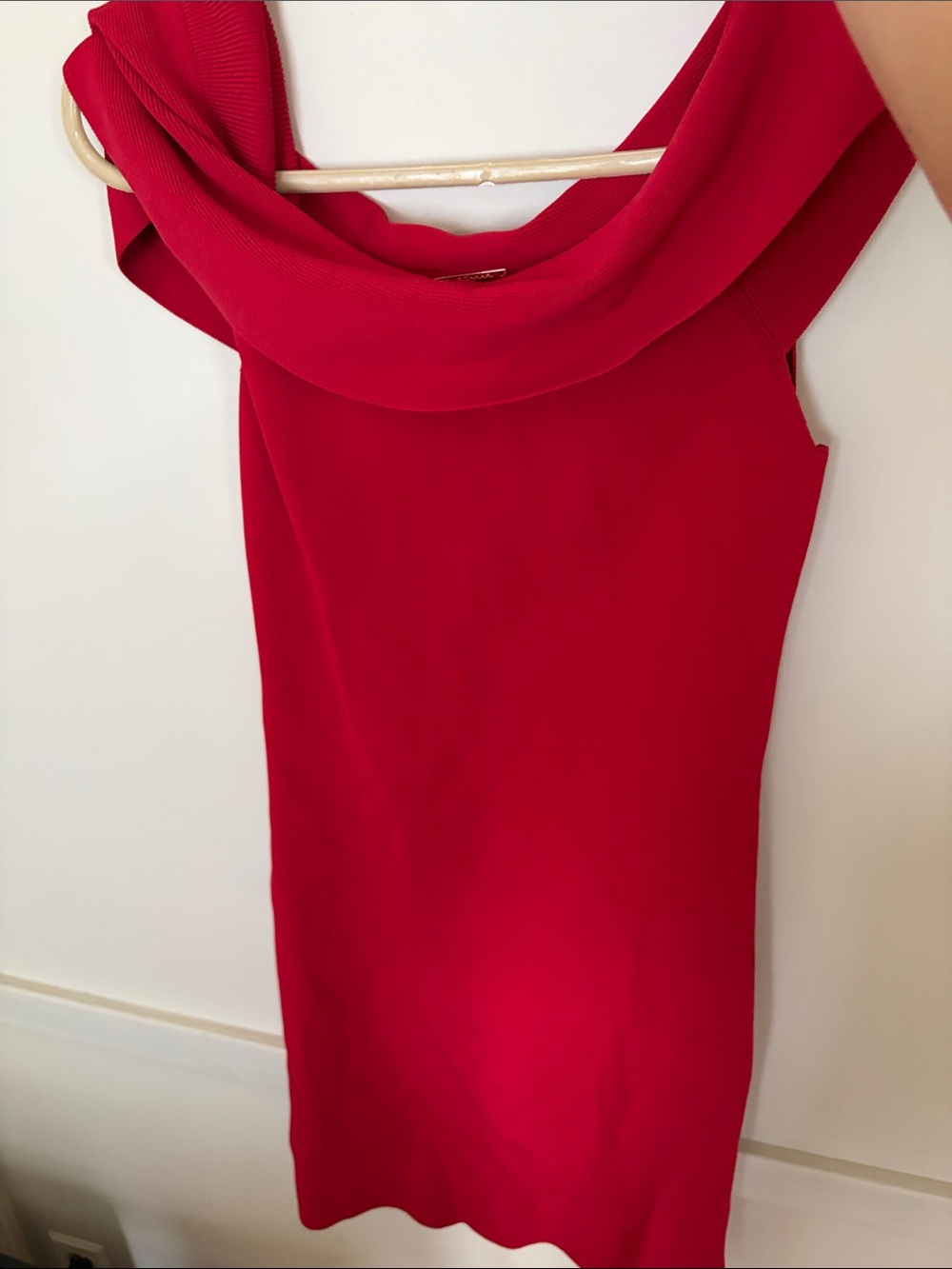 Tahari Off Shoulder Red Women's Dress